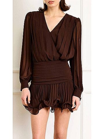 Line & Dot Twyla Mini Dress in Chocolate (view 2)