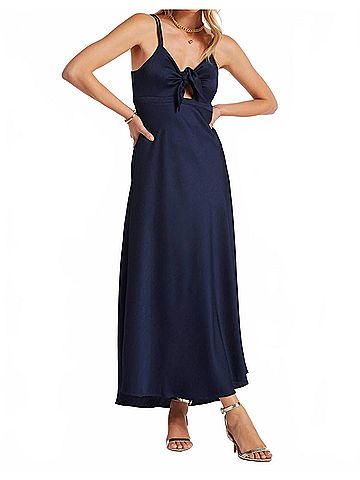 Bishop + Young Micro Plisse Bias Cut Dress in Indigo (view 2)