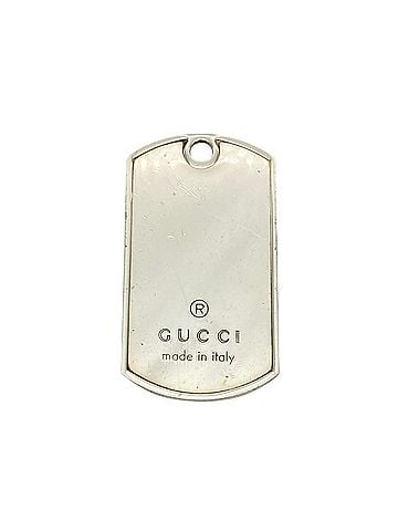 Gucci Gucci Dog Tag Plate Pendant Top, SV925, 18.4g, Silver (view 1)
