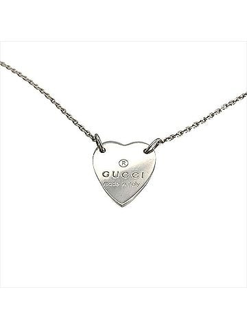 Gucci Gucci GUCCI trademark heart necklace, SV925, 8.1g, silver hardware, women's. (view 1)