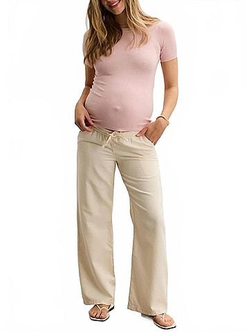 Hatch Softsculpt Sweater Tee Maternity in Peony (view 2)