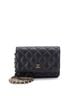 Chanel 100% Leather Black Wallet on Chain Quilted Caviar Mini One size - photo 1