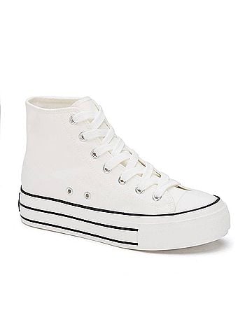 Andrea Women's Canvas Sneaker Boots With Platform (view 1)