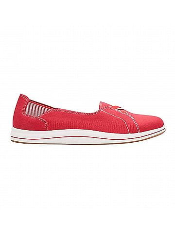 Clarks Women's Breeze Skip Slip-On Shoes in Red (view 1)