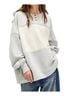 Free People Solid Blue Oversized Pullover Scalloped Trim Sweatshirt in Cold Winter Combo One size - photo 2