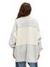 Free People Solid Blue Oversized Pullover Scalloped Trim Sweatshirt in Cold Winter Combo One size - photo 3