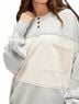 Free People Solid Blue Oversized Pullover Scalloped Trim Sweatshirt in Cold Winter Combo One size - photo 4