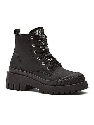 Andrea Women's Chunky Canvas Boots (view 2)