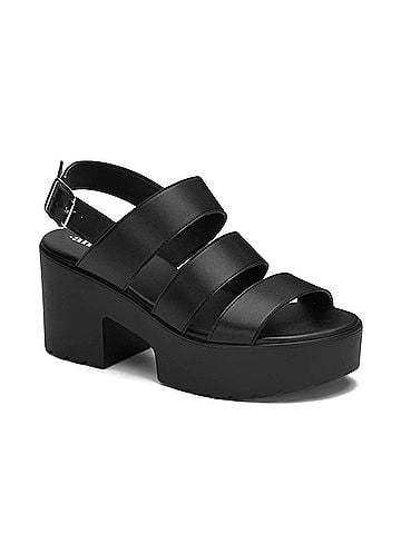 Andrea Women's Fashion Platform Sandals in Black (view 2)