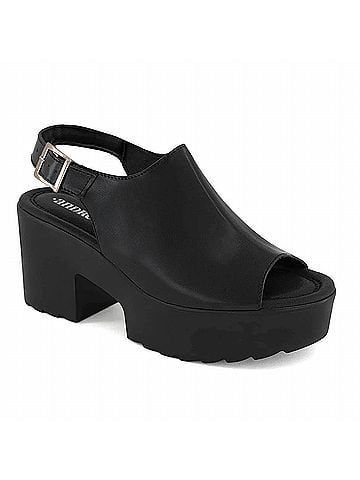 Andrea Women's Sling-Back Heeled Sandal in Black (view 1)