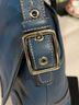 Coach 100% Leather Solid Blue Silver Leather Shoulder Bag One size - photo 3