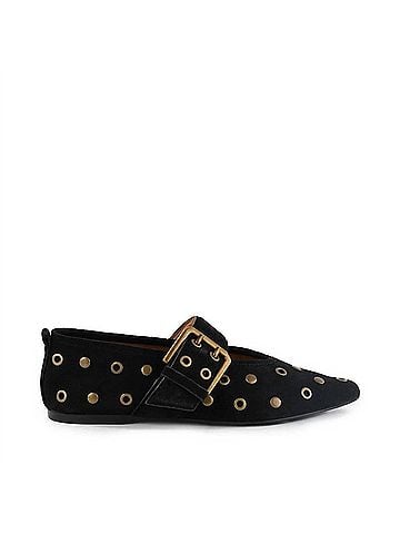 Seychelles Women's Abbey Suede Flats in Black (view 2)