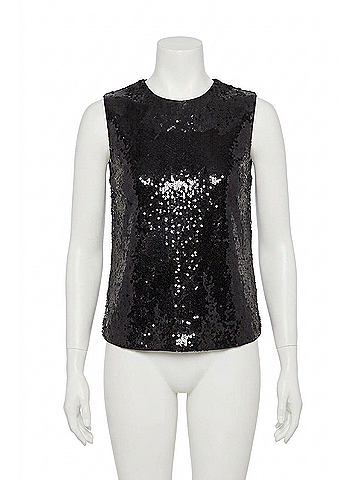 Lyssé Adeline Street Sequin Top in Black Sequin (view 1)