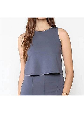Ripley Rader Ponte Knit Tank Top in Sea Blue (view 2)