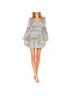 Alexis 100% Polyester 95% Polyester 5% Elastane Print Gray Blue Cocktail Dress Size L - photo 5