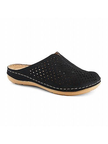 Andrea Women's Comfort Footbed Clog in Black (view 1)