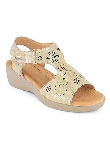 Andrea Women's Wedge Leather Sandals (view 2)