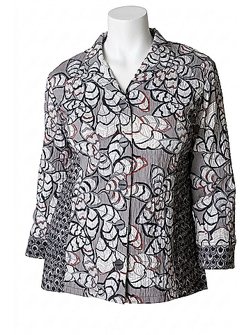 Habitat Rustling Leaves Princess Seamed Shirt in Driftwood (view 1)