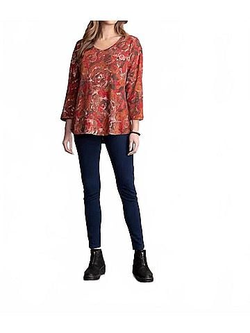 Habitat Floral Print Swing Pullover in Spiced Floral (view 2)