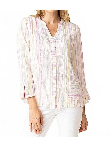 Habitat Baja Weave Carmel Top in Multicolored (view 2)