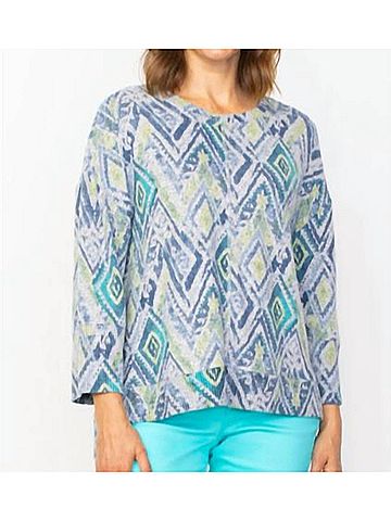 Habitat Soft Fleece Boxy Crew Top in Cornflower (view 2)