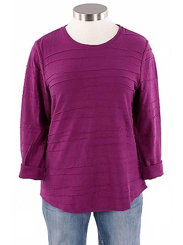 Habitat Women's Steady Stream Long Sleeve Shirt in Mulberry (view 2)