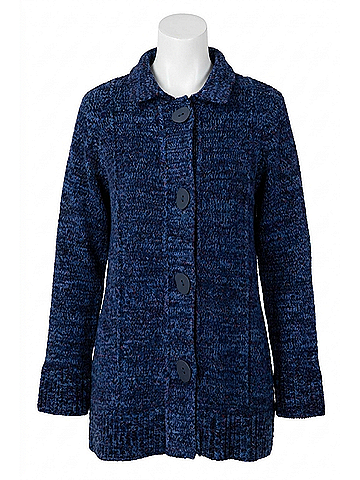 Habitat Chenille Knit Cardigan in Navy (view 1)