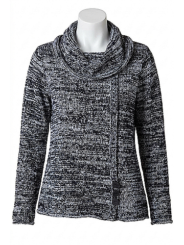 Habitat Tweedy Chenille Cowl Pullover Sweater in White (view 1)