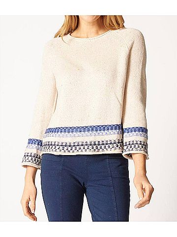 Habitat Chic Chalet Nordic Pullover Sweater in Dove (view 2)