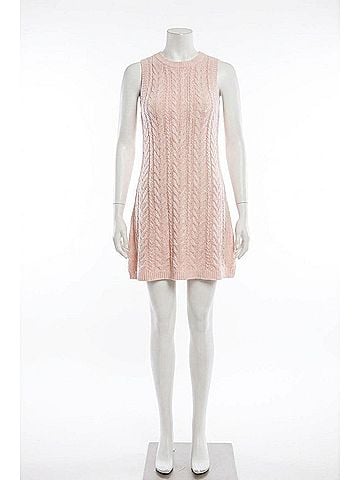 JOA Sleeveless Pink Sweater Dress in Ivory (view 1)