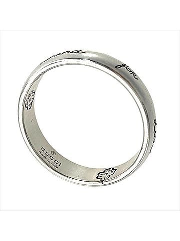 Gucci Gucci Blind for Love Ring, approximately 2cm in size, made of SV925 sterling silver, weighing 4.7g, with silver hardware and engraving. Men's ring. (view 1)
