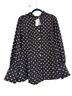 Lane Bryant 100% Polyester Polka Dots Black Pink Long Sleeve Button-Down Shirt Size 20 - photo 1