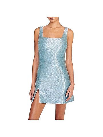 STAUD Le Sable French Blue Cocktail Dress (view 1)