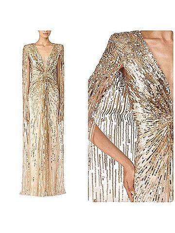 Jenny Packham Gold Rush Cocktail Dress (view 1)