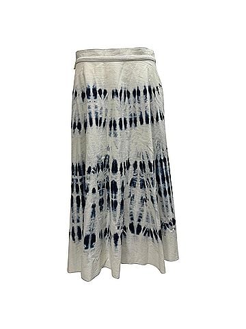 Max Mara Weekend Max Mara Tie-Dye Print Midi Skirt in White Cotton (view 1)