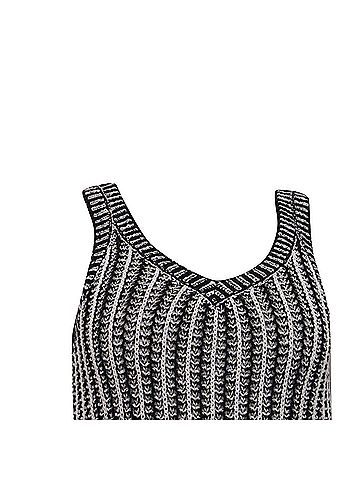 Max Mara Max Mara Arrigo Sleeveless Striped Knitted Top in Multicolor Cotton (view 2)