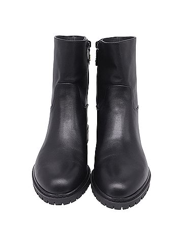 Stuart Weitzman Stuart Weitzman City Zip Ankle Boots in Black Leather (view 2)