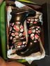 Coach Floral Black Multi Color Rain Boots Size 6 - photo 3