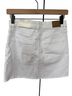 American Eagle Outfitters White Denim Mini Skirt with Raw Hem Skort - photo 2