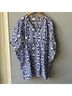 Roberta Roller Rabbit Graphic Blue White Swimsuit Cover Up Size M - photo 5