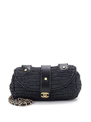 Chanel CC Flap Bag Woven Raffia Small (view 1)