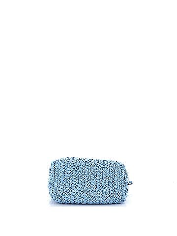 Miu Miu Flower Crystal Chain Shoulder Bag Woven Raffia (view 2)