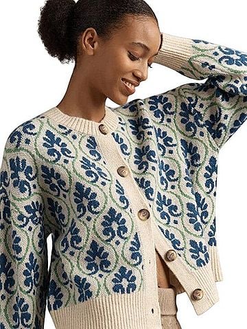 Maeve Pop Floral Cardigan Cardigan (view 1)