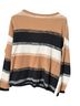 Garnet Hill 100% Cashmere Stripes Brown Black White Pullover Sweater Size M - photo 2