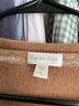 Garnet Hill 100% Cashmere Stripes Brown Black White Pullover Sweater Size M - photo 3