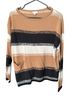 Garnet Hill 100% Cashmere Stripes Brown Black White Pullover Sweater Size M - photo 1