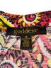 Goddess 100% Polyester Paisley Multi Color Short Sleeve Blouse Size M - photo 2
