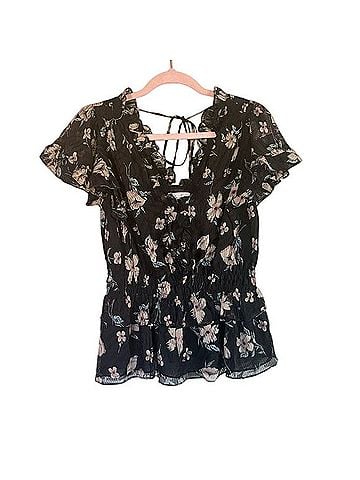 Rebecca Taylor Daniella Floral Top Short Sleeve T-Shirt (view 2)