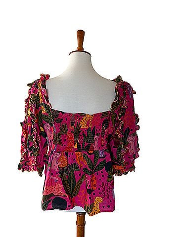 FARM Rio Short Sleeve Blouse (view 2)