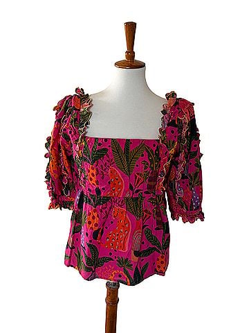 FARM Rio Short Sleeve Blouse (view 1)